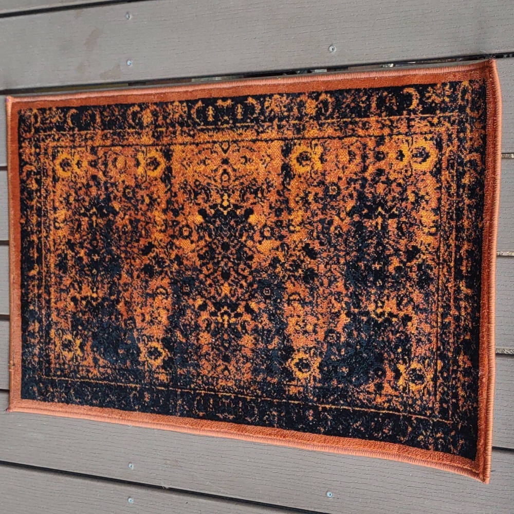 Terracotta orange And black Halloween 2x3 rug
